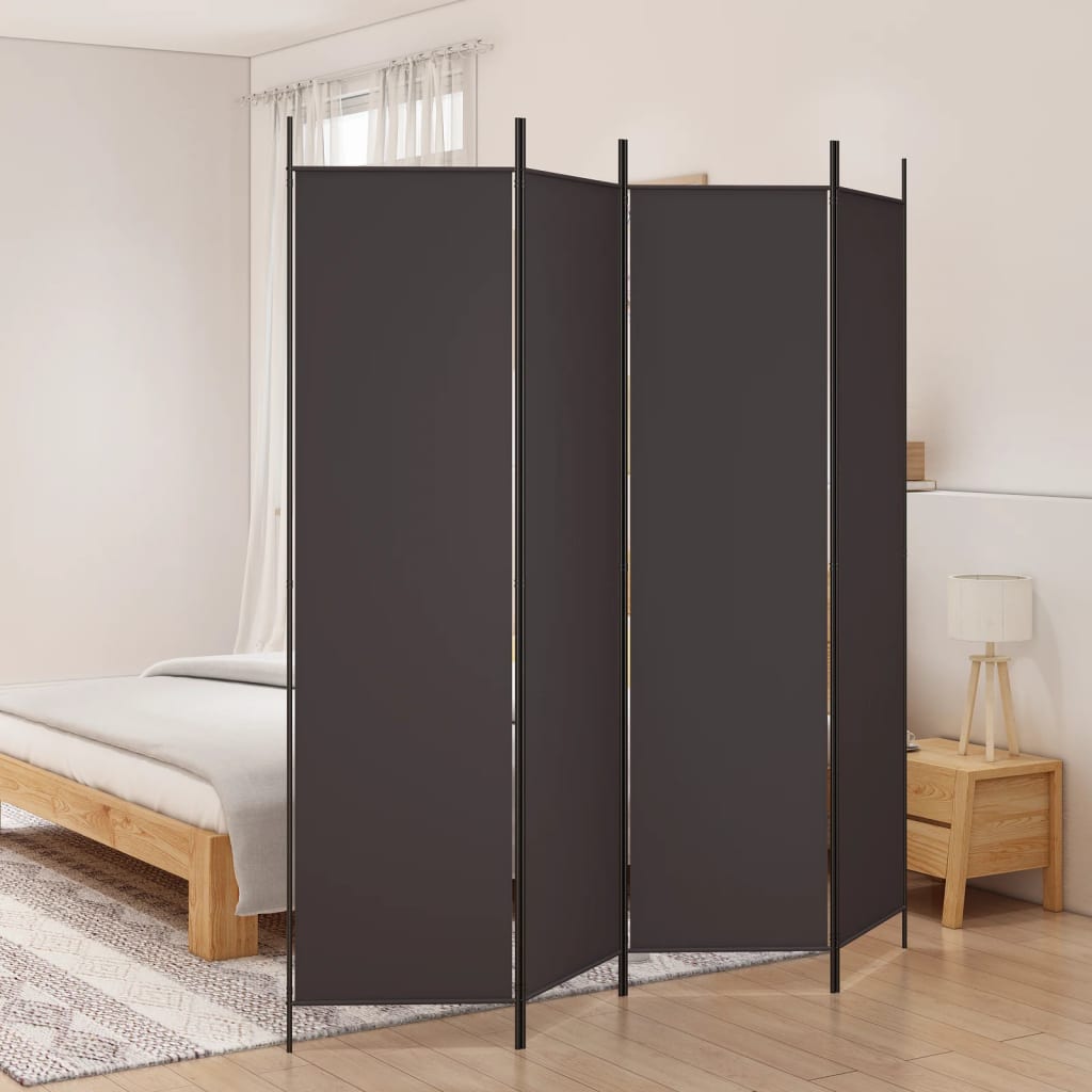 Biombo divisor de 1 panel marrón 175x180 cm