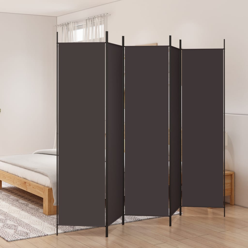 Biombo divisor de 1 panel marrón 175x180 cm