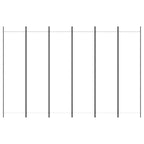 Biombo divisor de 6 paneles de tela blanco 300x200 cm