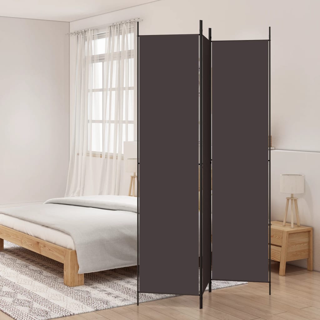 Biombo divisor de 1 panel marrón 175x180 cm