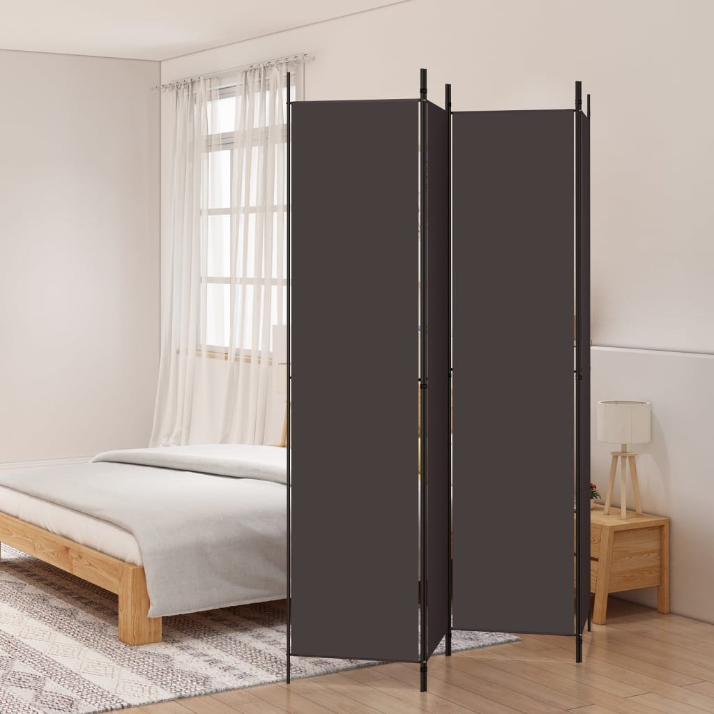 Biombo divisor de 1 panel marrón 175x180 cm