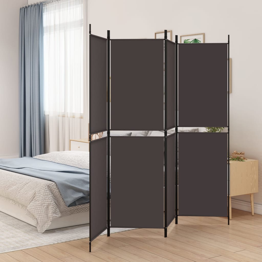Biombo divisor de 1 panel marrón 175x180 cm