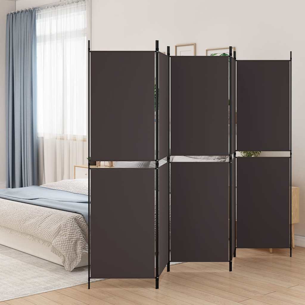Biombo divisor de 1 panel marrón 175x180 cm
