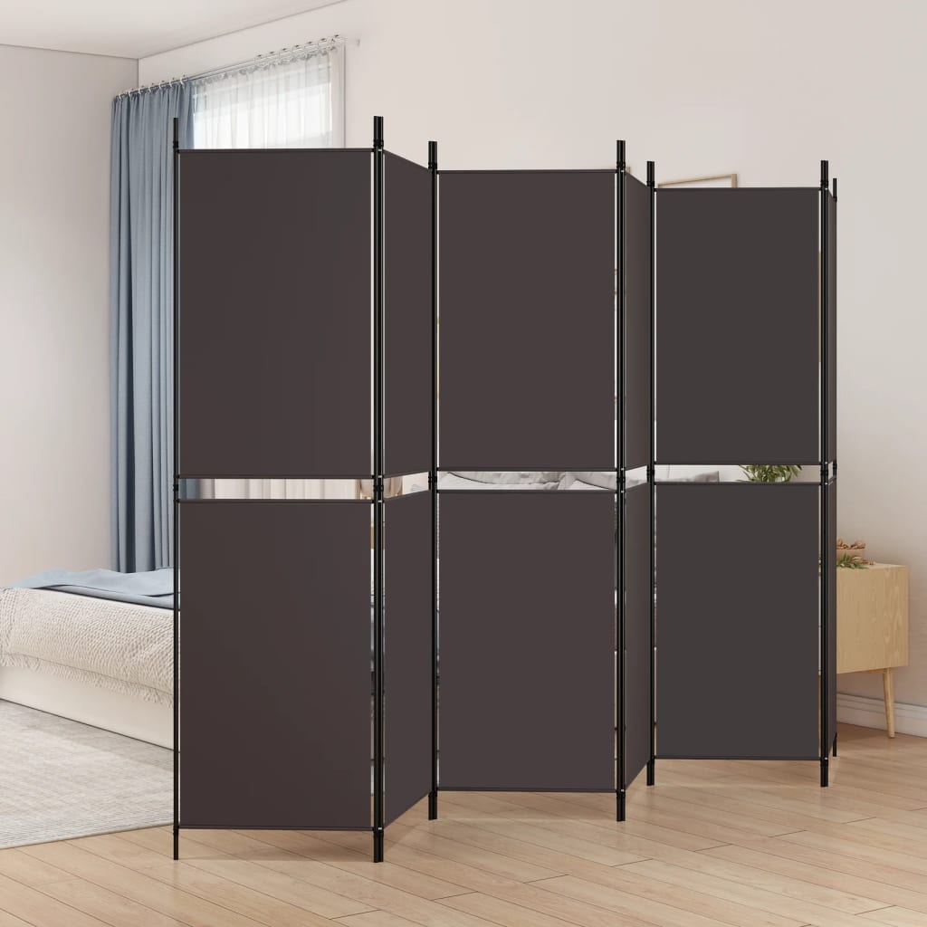 Biombo divisor de 1 panel marrón 175x180 cm