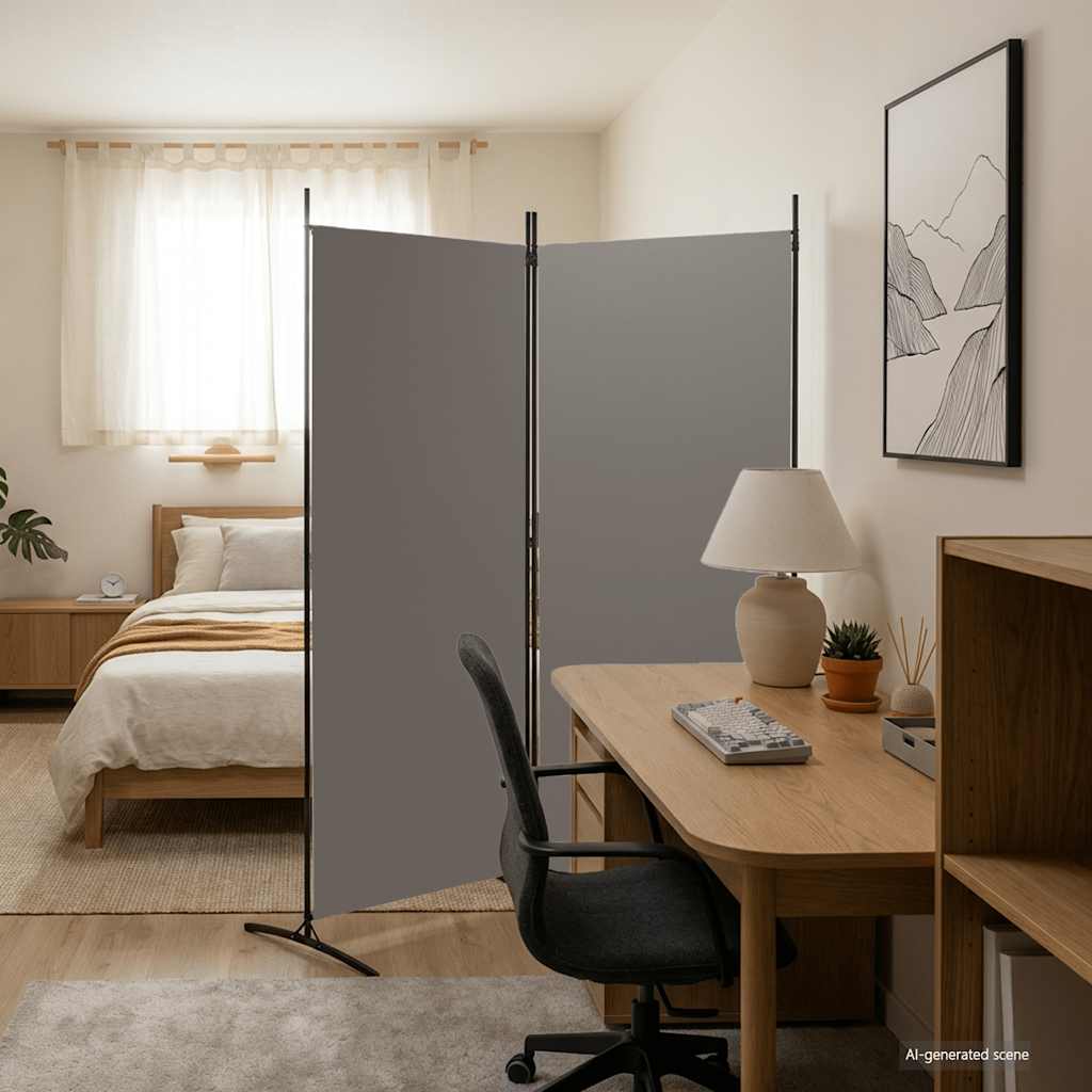 Biombo divisor de 1 panel marrón 175x180 cm