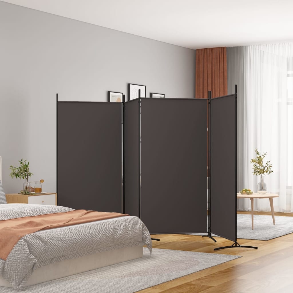 Biombo divisor de 1 panel marrón 175x180 cm
