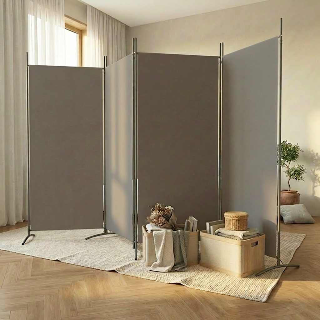 Biombo divisor de 1 panel marrón 175x180 cm