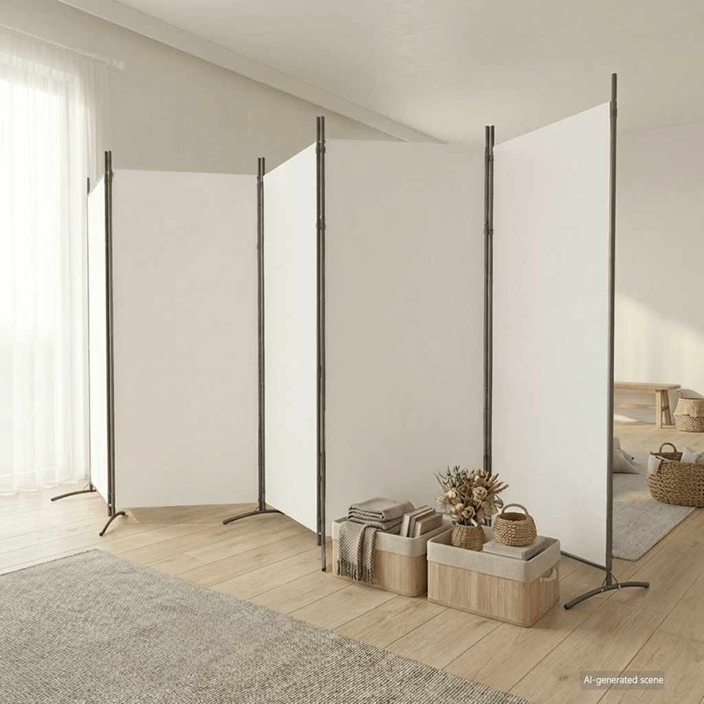 Biombo divisor de 1 panel marrón 175x180 cm