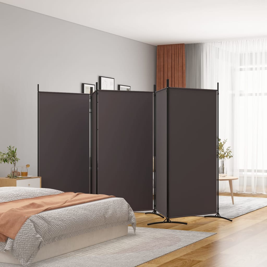 Biombo divisor de 1 panel marrón 175x180 cm