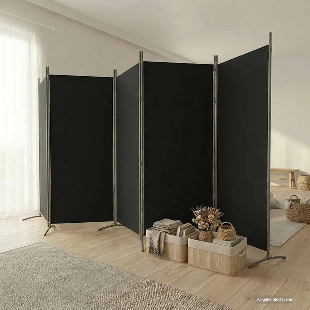 Biombo divisor de 1 panel marrón 175x180 cm
