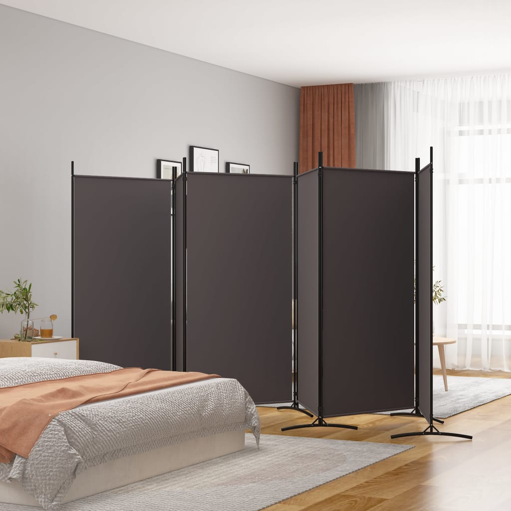 Biombo divisor de 1 panel marrón 175x180 cm