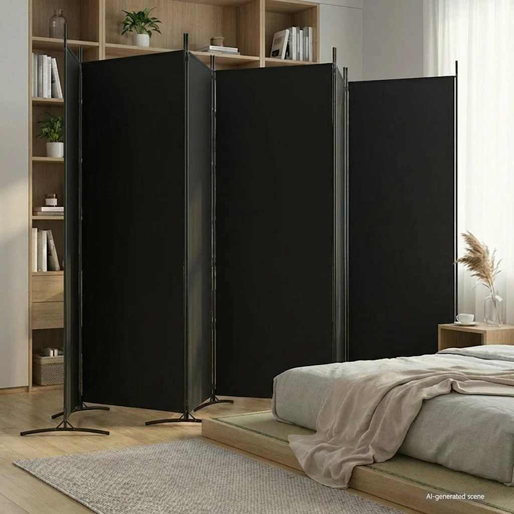 Biombo divisor de 1 panel marrón 175x180 cm