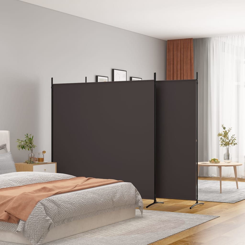 Biombo divisor de 1 panel marrón 175x180 cm