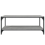 Mueble para TV contrachapada y acero gris Sonoma 100x33x41 cm