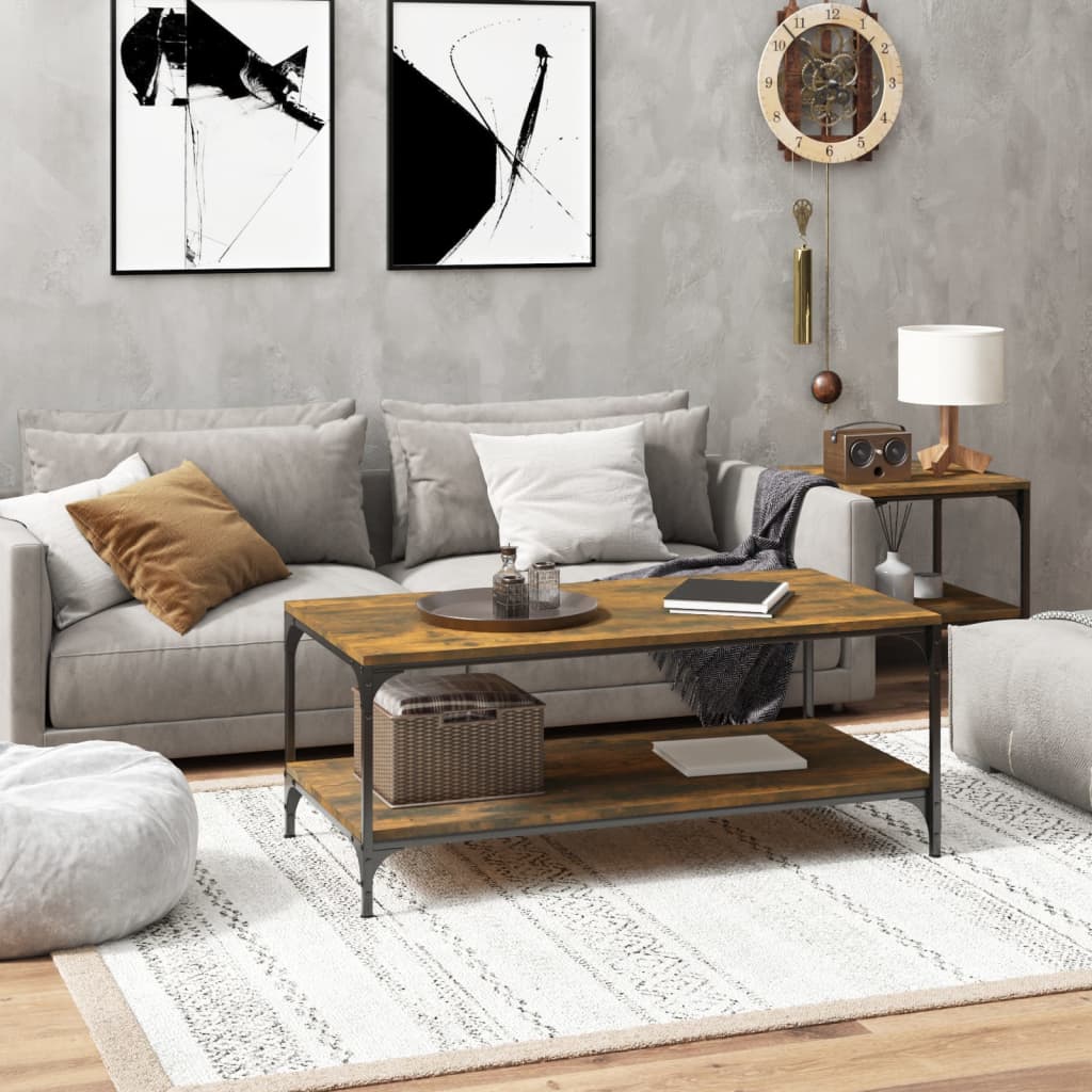 Mesa auxiliar madera contrachapada roble Sonoma 55x38x45 cm