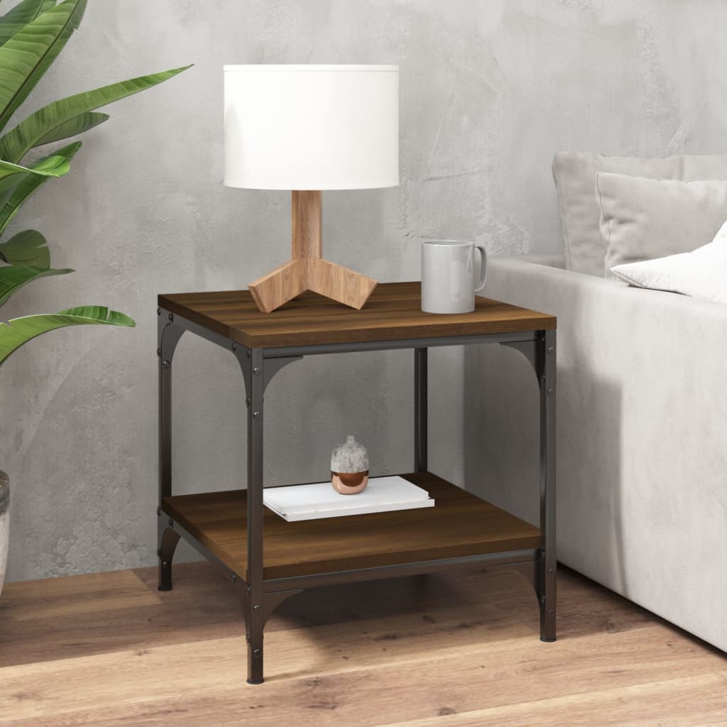 Mesa auxiliar madera contrachapada roble Sonoma 55x38x45 cm