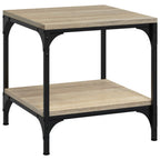 Mesas auxiliares 2 uds contrachapada roble Sonoma 40x40x40 cm