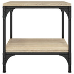 Mesas auxiliares 2 uds contrachapada roble Sonoma 40x40x40 cm