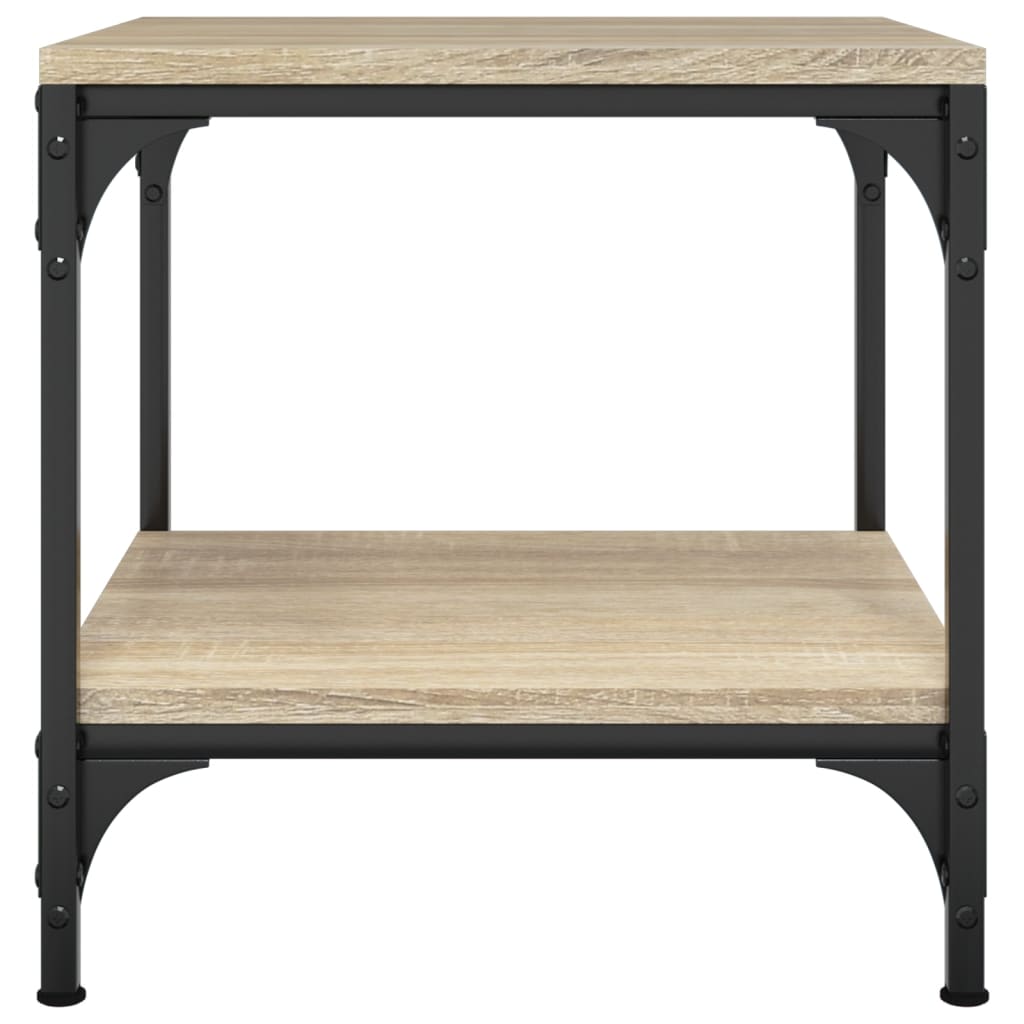 Mesas auxiliares 2 uds contrachapada roble Sonoma 40x40x40 cm
