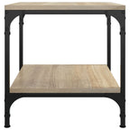 Mesas auxiliares 2 uds contrachapada roble Sonoma 40x40x40 cm