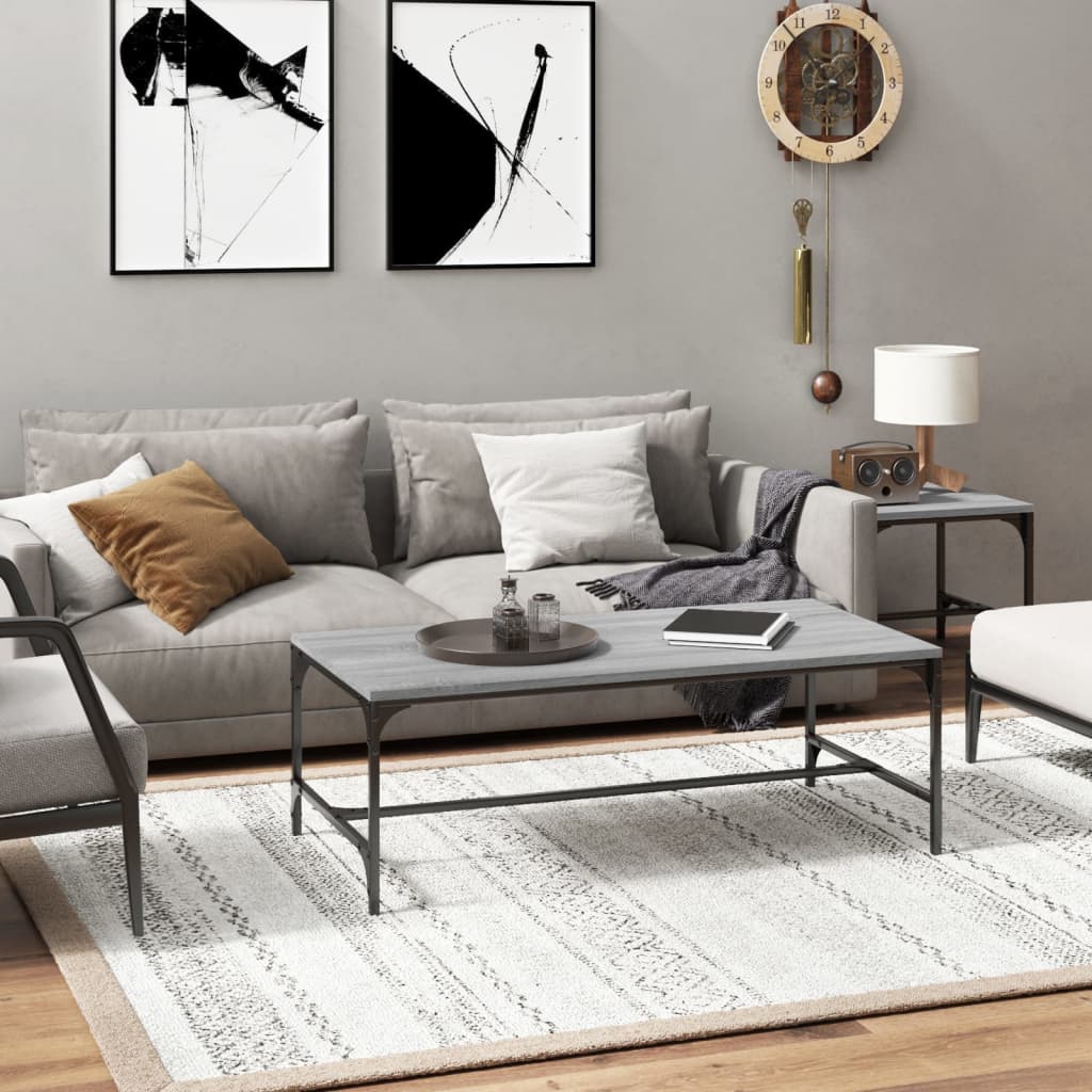 Mesa auxiliar madera contrachapada roble Sonoma 55x38x45 cm
