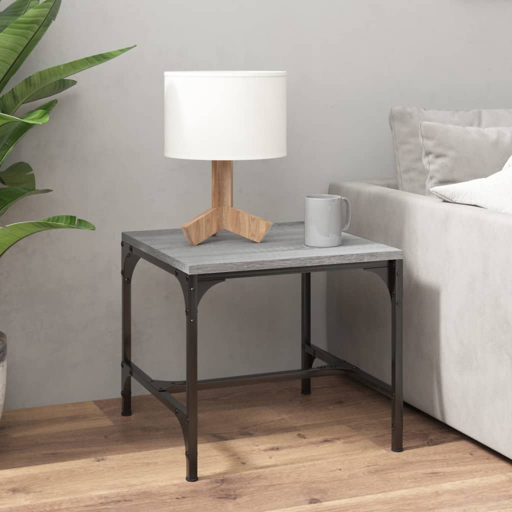 Mesa auxiliar madera contrachapada roble Sonoma 55x38x45 cm