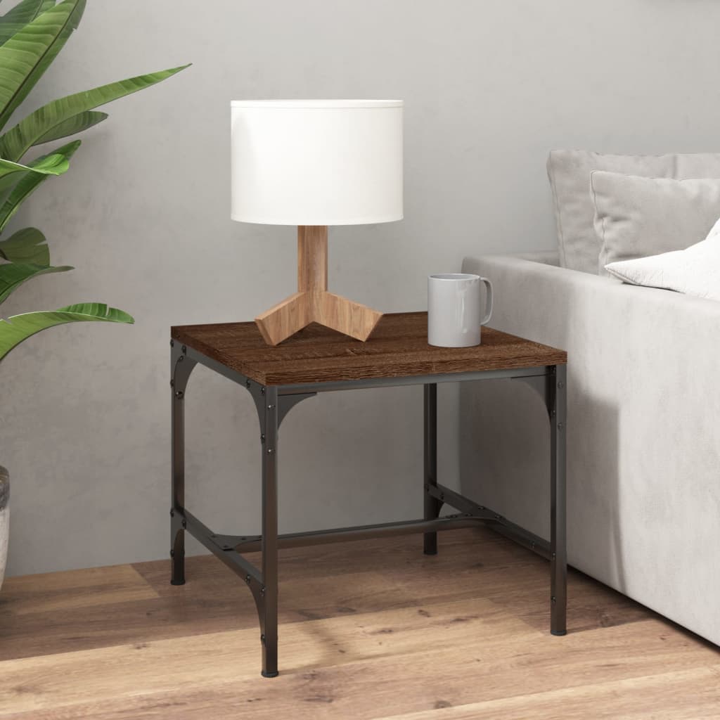Mesa auxiliar madera contrachapada roble Sonoma 55x38x45 cm