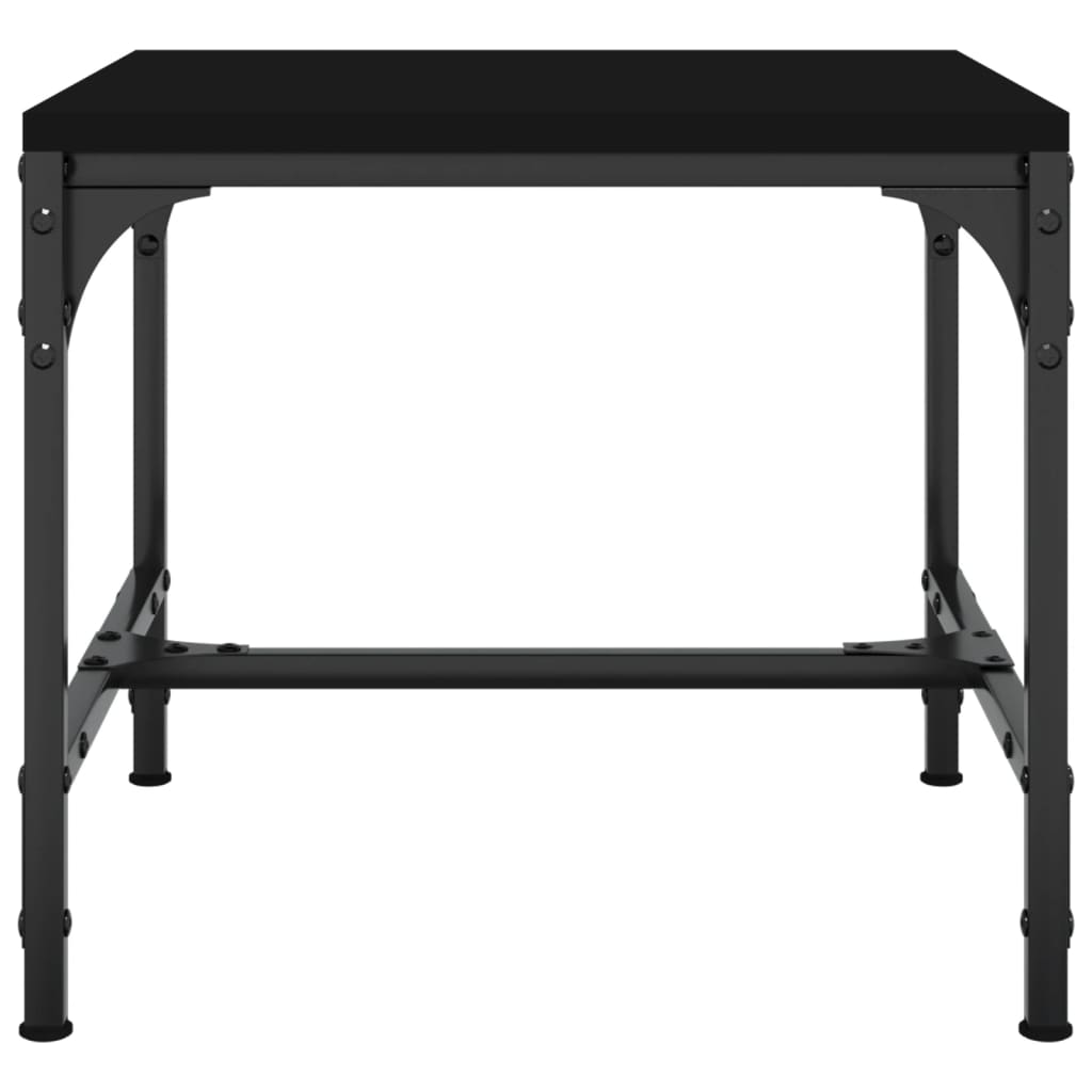 Mesas auxiliares 2 uds madera contrachapada negro 40x40x35 cm