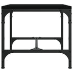 Mesas auxiliares 2 uds madera contrachapada negro 40x40x35 cm
