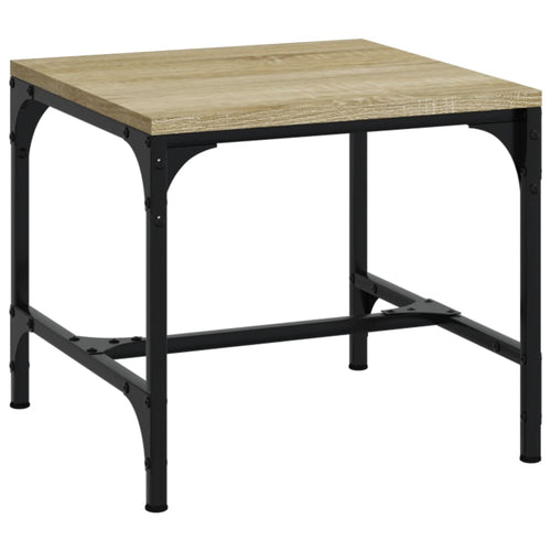 Sonoma Oak Plywood Side Table 40x40x35 cm