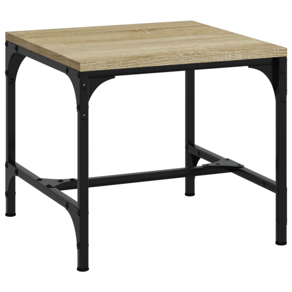 Mesas auxiliares 2 uds madera roble Sonoma 40x40x35 cm