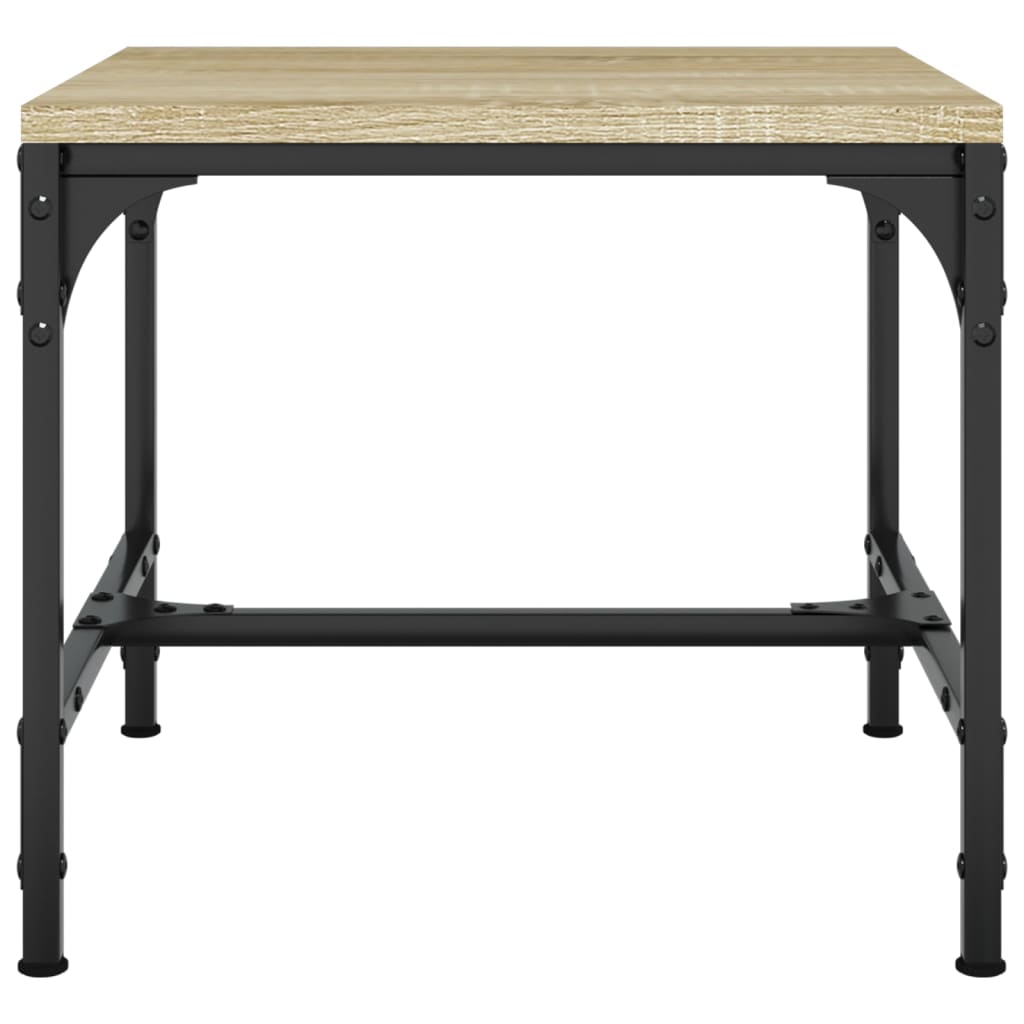 Mesas auxiliares 2 uds madera roble Sonoma 40x40x35 cm