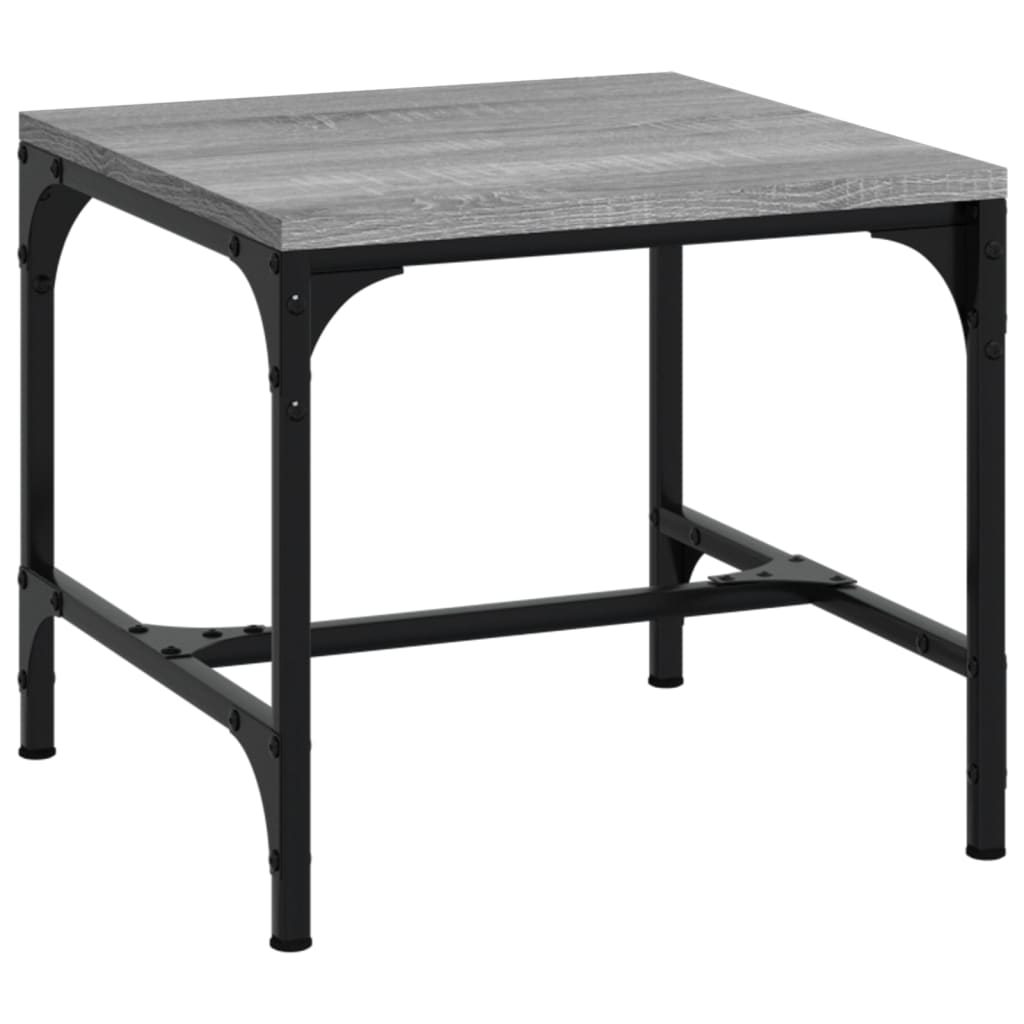 Mesa auxiliar de madera contrachapada gris Sonoma 40x40x35 cm