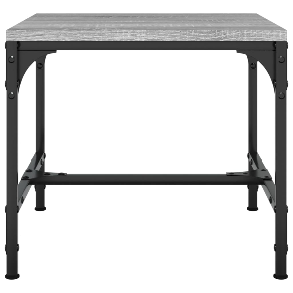 Mesa auxiliar de madera contrachapada gris Sonoma 40x40x35 cm