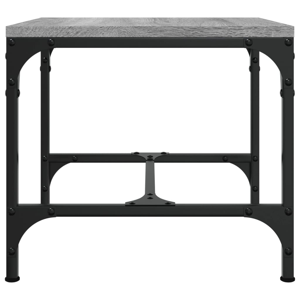 Mesa auxiliar de madera contrachapada gris Sonoma 40x40x35 cm