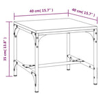 Mesa auxiliar de madera contrachapada gris Sonoma 40x40x35 cm