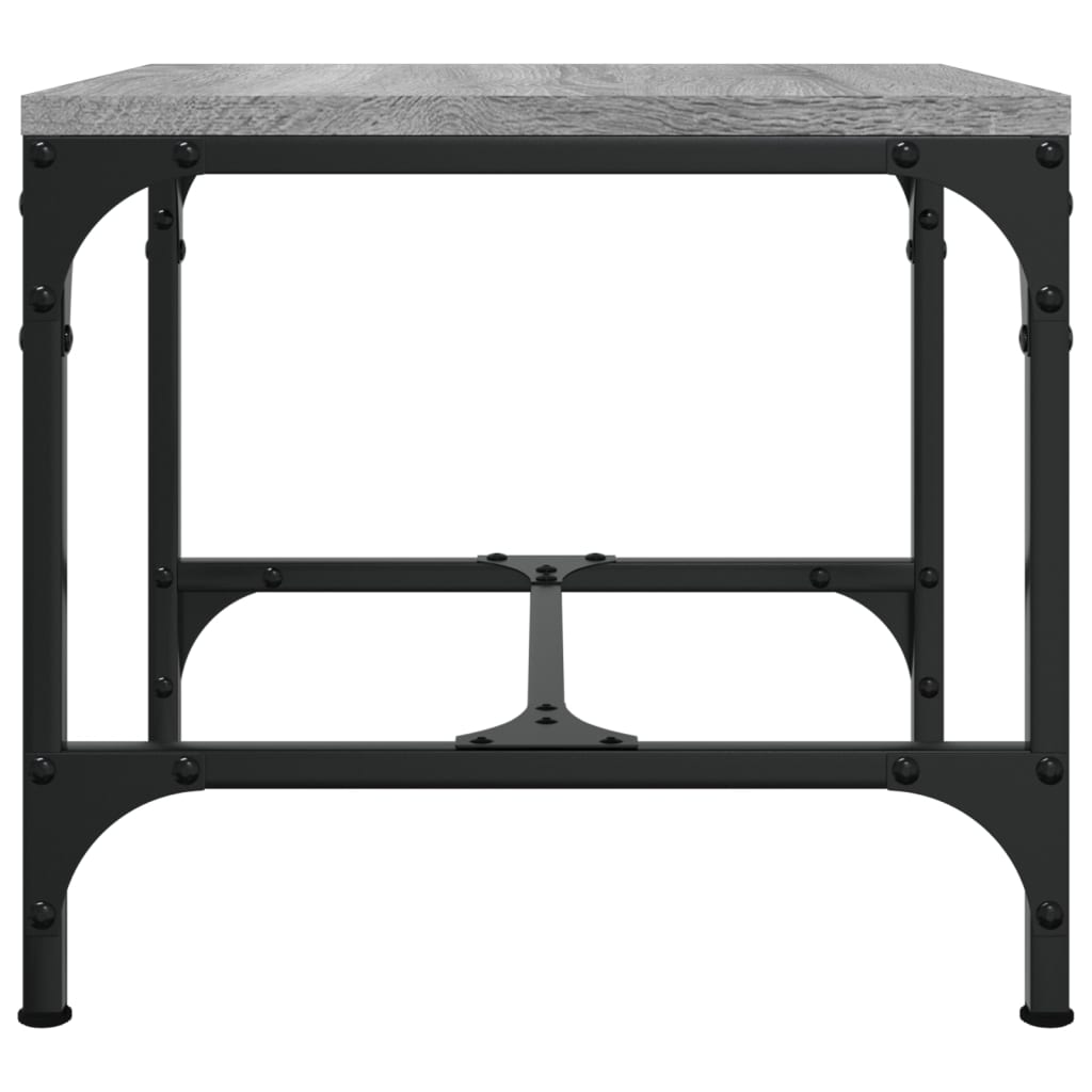 Mesas auxiliares 2 uds contrachapada gris Sonoma 40x40x35 cm