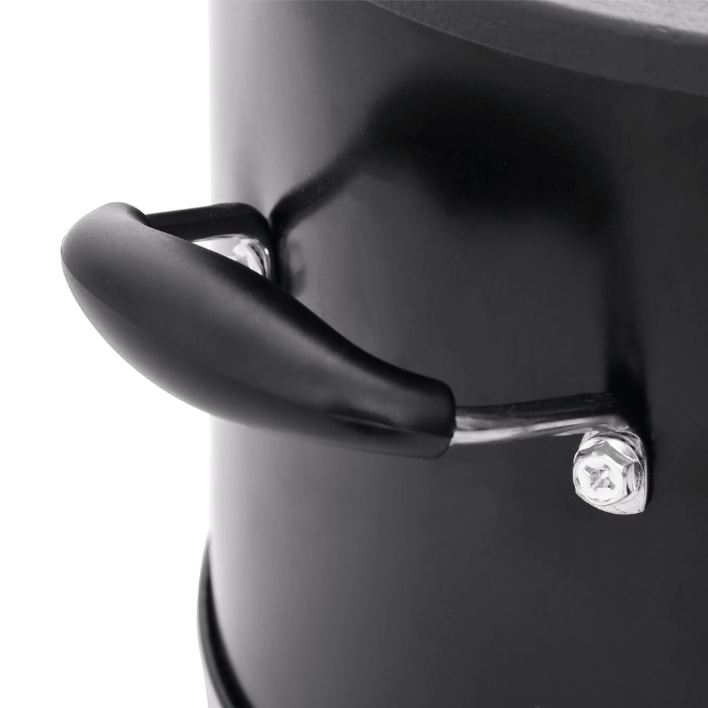 Cocina de leña para camping metal negro 36x26x22,5 cm