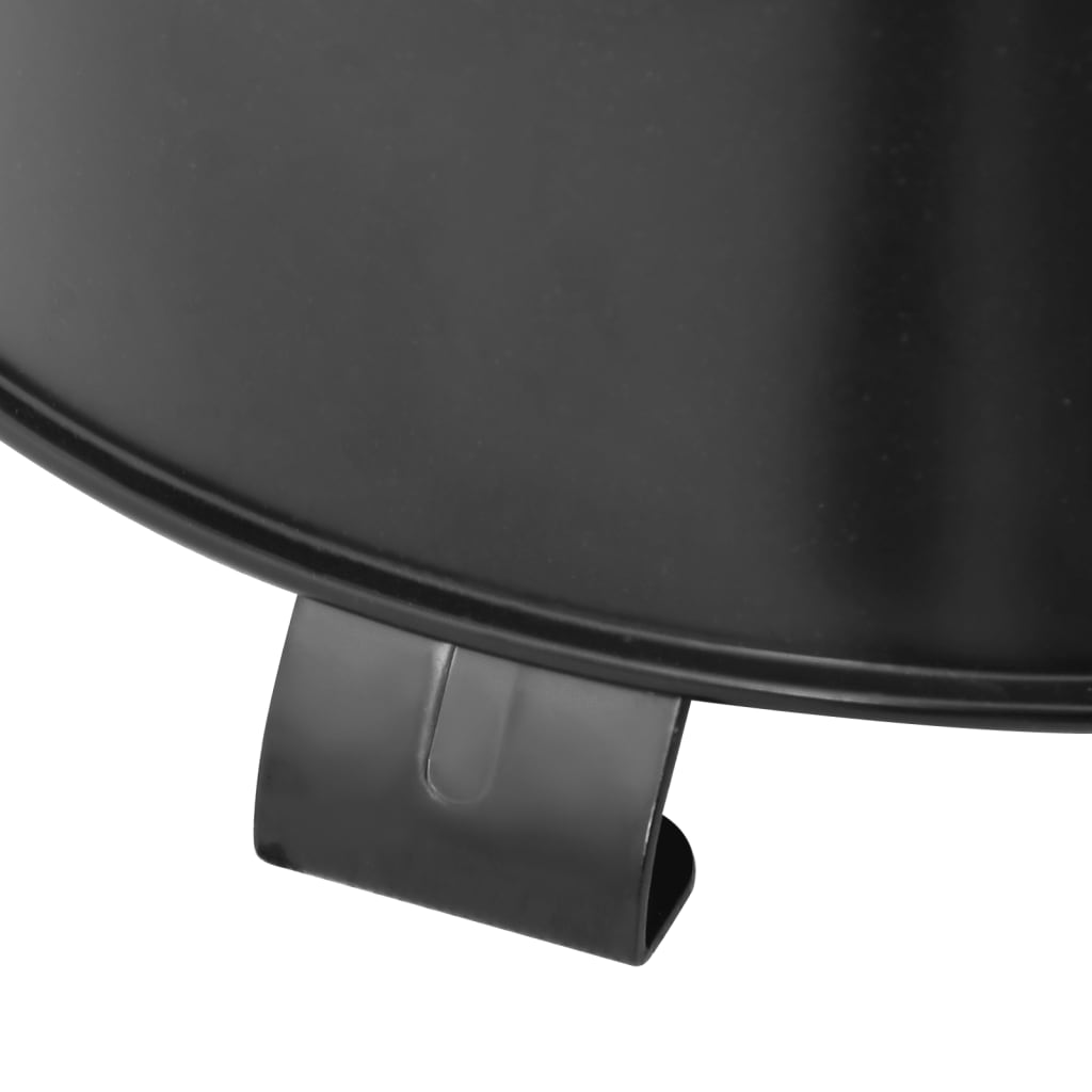 Cocina de leña para camping metal negro 36x26x22,5 cm