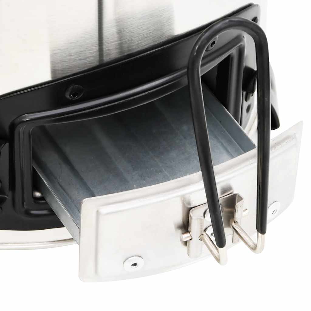 Cocina leña ventilador USB acero inoxidable plata 35,5x26x28 cm