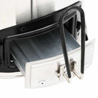 Cocina leña ventilador USB acero inoxidable plata 35,5x26x28 cm