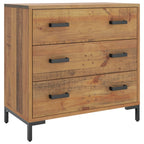 Cómoda de madera maciza de pino 75x35x70 cm