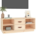 Mueble de TV de madera maciza de pino 100x34x40 cm