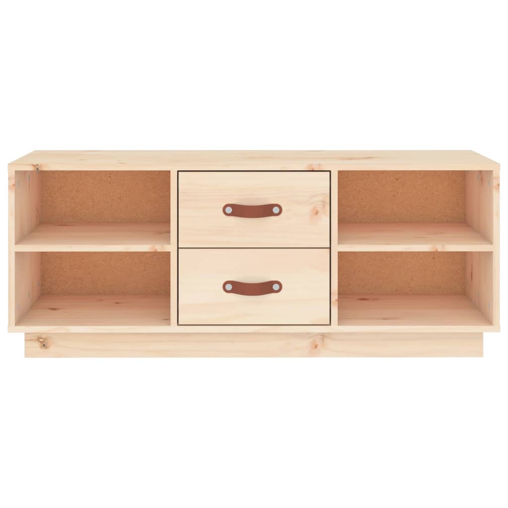 Mueble de TV de madera maciza de pino 100x34x40 cm