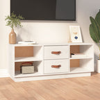 Mueble de TV de madera maciza de pino 100x34x40 cm