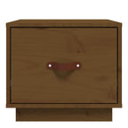 Mesitas de noche 2 uds madera de pino marrón miel 40x34x35 cm