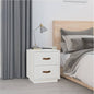 Mesita de noche madera maciza de pino blanco 40x34x45 cm