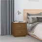 Mesita de noche madera maciza de pino blanco 40x34x45 cm