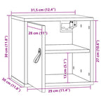 Armario de pared 31,5x30x30 cm Madera maciza de pino