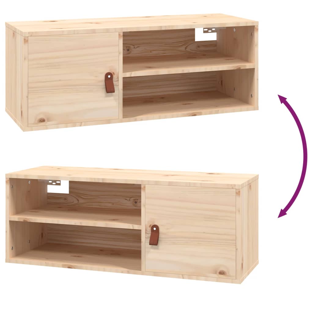 Armario de pared de madera maciza de pino 80x30x30 cm